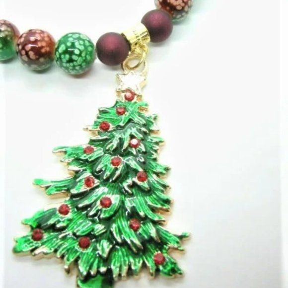 Christmas Tree Necklace,Christmas Jewelry,Christmas Necklace,Gift for Wife - Picture 1 of 9